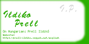 ildiko prell business card